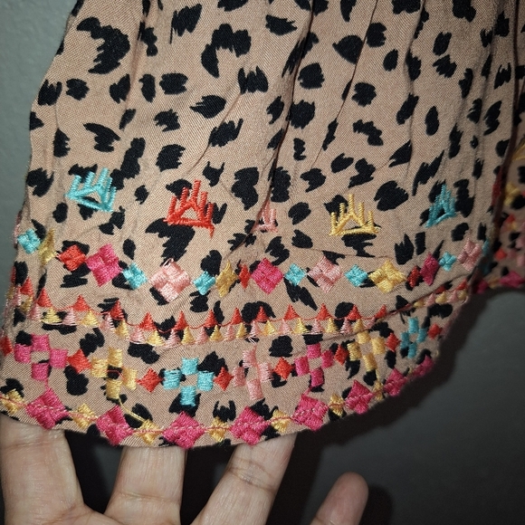 Savanna Jane Cheetah Print V-Neck  Dress S Embroidered - Picture 5 of 10